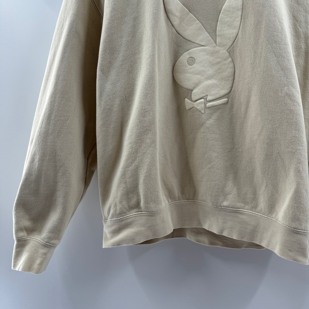 Playboy x PacSun Cream / Beige Crewneck Sweatshirt – Size Medium - Picture 3 of 7